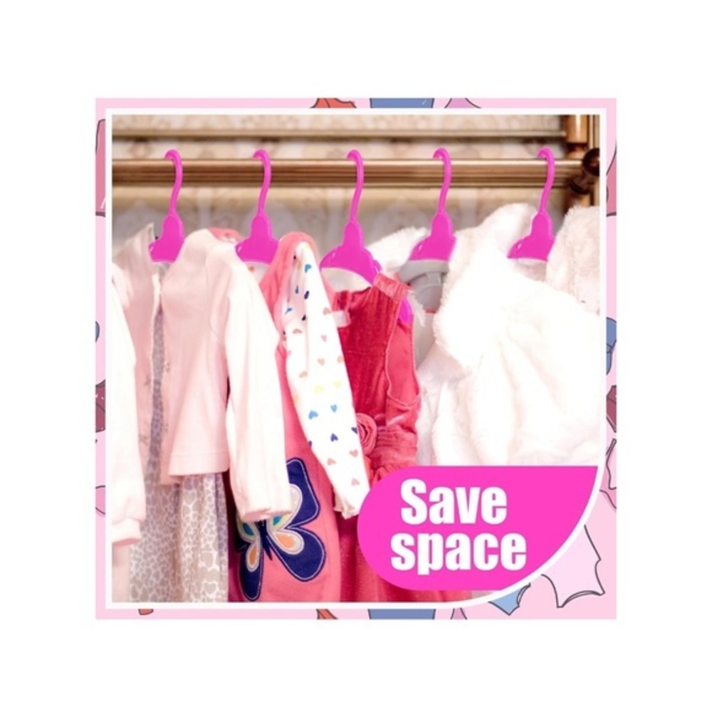 Set of Pink Doll Hangers 22Pc